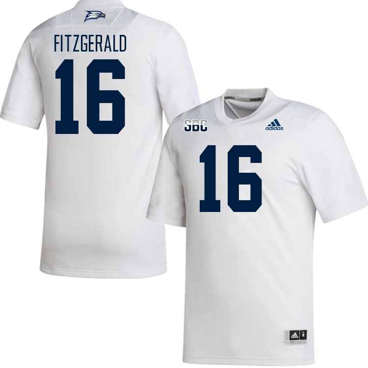 Men #16 Colton FitzGerald Georgia Southern Eagles College Football Jerseys Stitched Sale-White